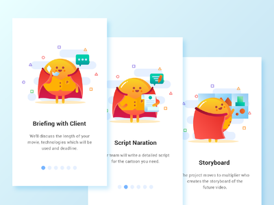 Onboarding Explainer Video App - Superherman Mascot Part 1 app character crown cute explainer king mascot monster onboarding super video