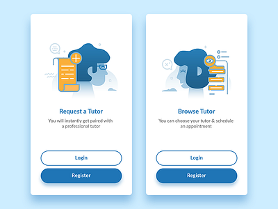Onboarding - Finding a Tutor App app browse course education illustration learning onboarding request teacher tutorial ui