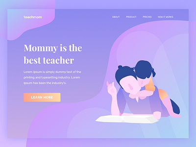 Teachmom Landing Page Illustration