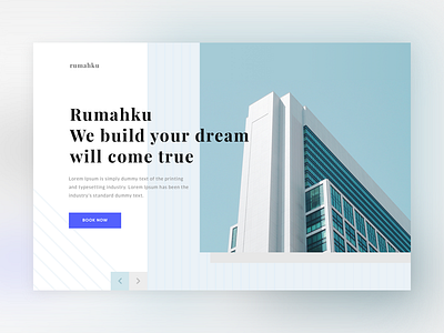 Rumahku Landing Page Minimalis building city clean dashboard home house landing page minimalist onboarding property simple website