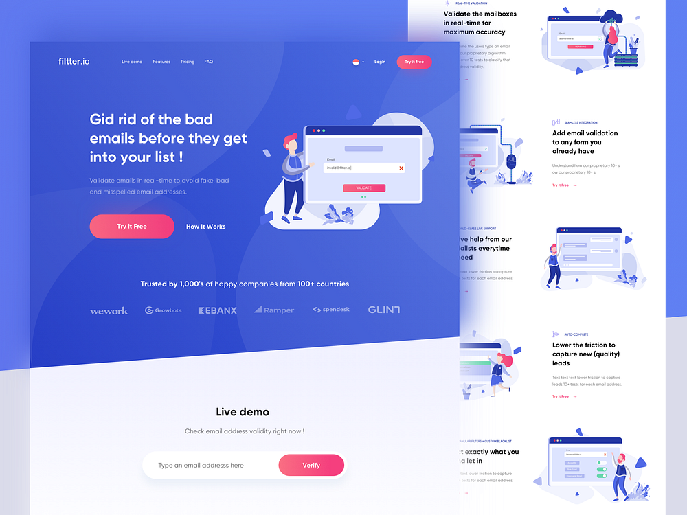 Realtime Email Validate Landing Page by Piko Rizky Dwinanto for One ...