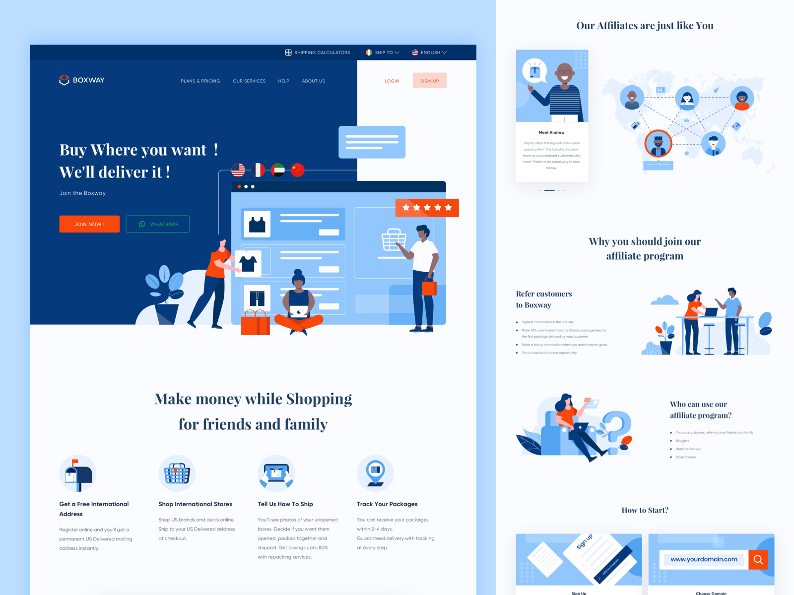 Boxway - Shoping Delivery Landing Page By Piko Rizky Dwinanto For One 