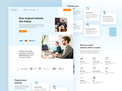 Webizen - Company Profile Landing Page agency clean company homepage icon interface landing page minimalism profile studio ui web design website