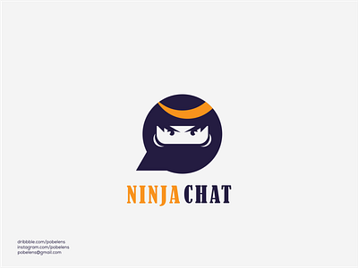 Ninja Chat Logo Design app branding chat logo design icon icon logo illustration jewelry logo lettering logo logo maker logodesign ninja logo sale logo sport logo ui uiux ux vector