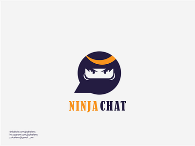 Ninja Chat Logo Design