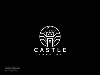 Lineart Castle Logo app brand mark branding castle castle logo design graphic design icon illustration logo logo maker logodesign real estate realestate logo sale logo ui ux vector