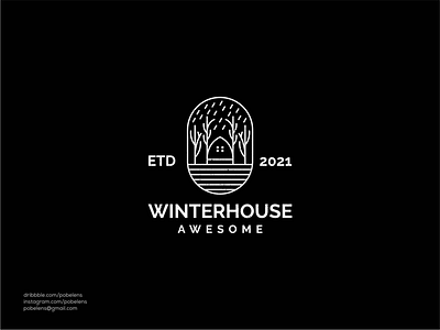 Lineart Winter House Logo