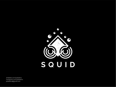 Lineart Squid Logo aquaculture brand mark branding design illustration lineart logo logo maker logodesign monogram logo monoline logo royal brand sale logo squid top design