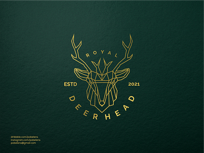 Deer Head Lineart Logi app brand mark branding deer design icon illustration jewelry lineart logo logodesign monoline royal sale logo ui ux vector
