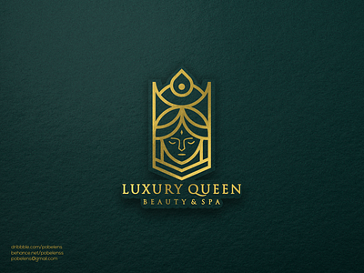 Luxury Queen Lineart Logo brand mark branding design illustration lineart logo logodesign luxury monoline queen royal brand sale logo top logo typography ux