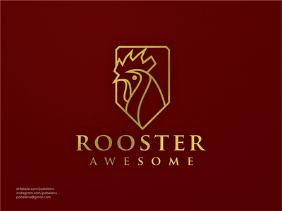 Lineart Rooster brand mark branding design icon illustration jewelry lineart logo logo maker logodesign rooster royal brand sale logo top logo typography ui ux vector