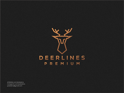 Deer Lines Logo animation branding deer design graphic design icon illustration lineart logo logo maker logodesign monoline sale logo top logo typography ui ux vector