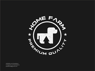 Home Farm Logo branding design dog house icon illustration logo logodesign typography ui ux vector