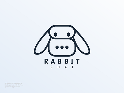 Rabbit Chat Logo concept logo