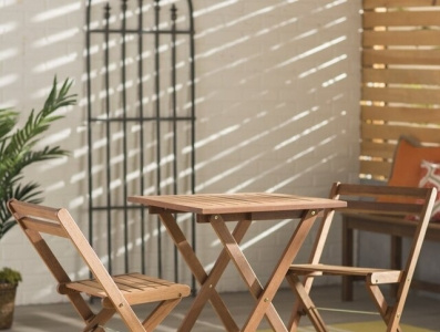 12 Bộ bàn ghế ban công chung cư đẹp, hiện đại và tiện dụng bàn ghế gỗ design desk furaka uotdoor wood