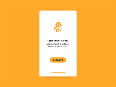 Daily UI #1: Sign Up 001 daily ui sign up touch id
