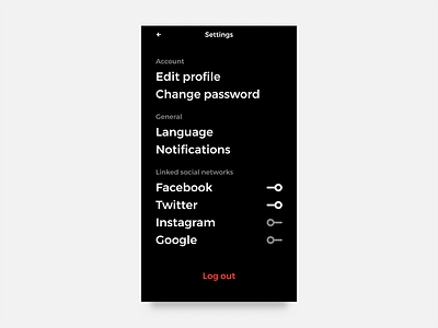 Daily UI #7: Settings app daily ui mobile settings ui ux