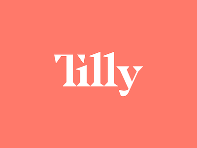 Tilly font geometric ligature logo logotype mark serif sharp simple symbol type typography