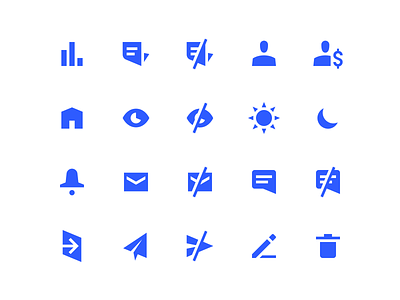Icons 24px basic billing chat edit geometric grid icon set icons interface mail notifications send set shapes simple statistics ui user vector