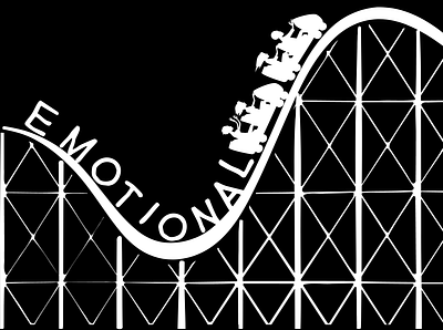 Sarcastic Mental Health Design - Emotional Rollercoaster design illustration meantal health charity mental health awareness mental health design mental wellbeing awareness mental wellbeing merchandise mindful quotes monochromatic rollercoaster sarcasm simple witty design