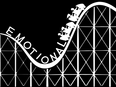 Sarcastic Mental Health Design - Emotional Rollercoaster
