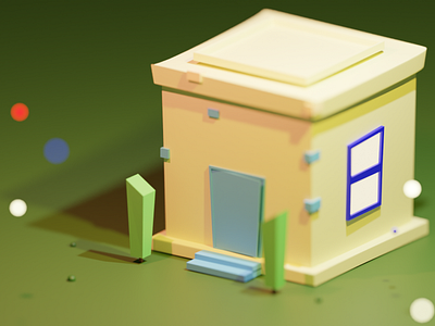 Stylized House # Rendered in Blender.