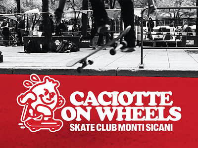 Caciotte on Wheels Skate Club III branding design graphic design identity illustration lettering logo t-shirt design typography