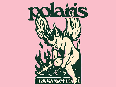 POLARIS - The Angel's Horns band design fashion graphic design illustration merch music streetwear t-shirt t-shirt design