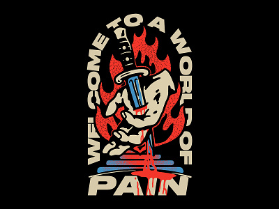 Parkway Drive - A World Of Pain design illustration logo merch streetwear t shirt