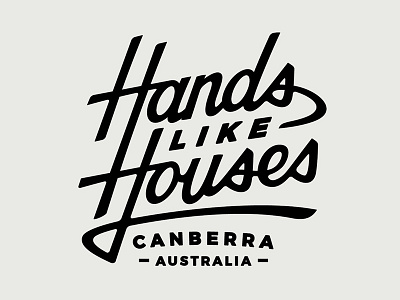 Hands Like Houses custom script band custom script design merch typography