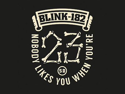Blink-182 - 23rd year anniversary band graphic design merch