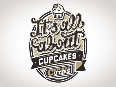 It's all about cupcakes illustration lettering type typography