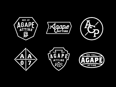 Agape Attire badges design fashion illustration merch streetwear t shirt