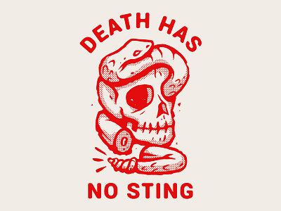 Death Has No Sting design fashion illustration merch streetwear t shirt