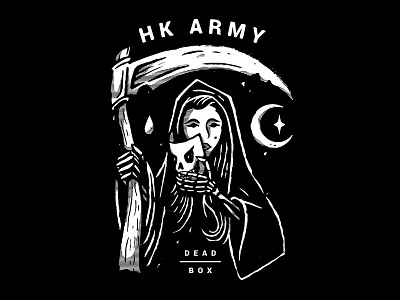 HK Army Dead Box design fashion illustration merch streetwear t shirt