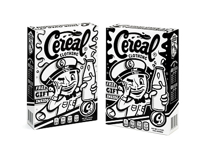 Cereal Box box branding cereals character design custom script design fashion graphic design illustration lettering logo packaging packaging design streetwear t shirt design type typography