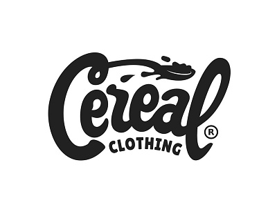 Cereal Clothing logo branding custom script design fashion graphic design lettering logo streetwear type typography vector