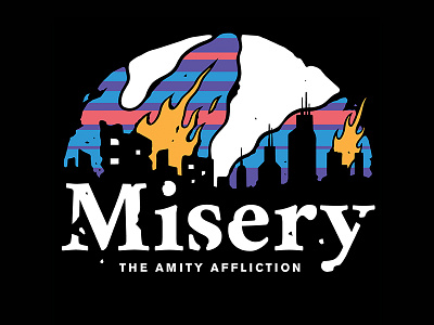 Misery band design fashion graphic design illustration lettering merch music streetwear t shirt t shirt design typography
