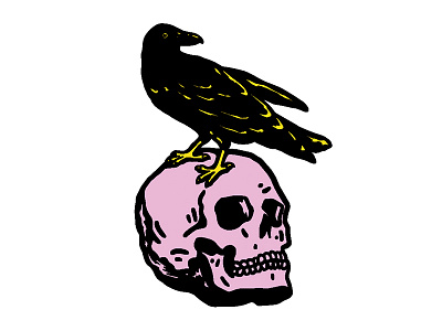 Crow & skull