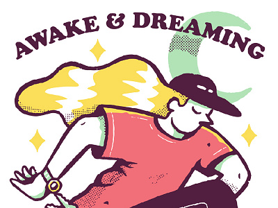 Awake & Dreaming illustration band character design fashion graphic design illustration lettering merch streetwear t shirt t shirt design