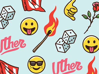 Uther emojis pattern branding design emojis graphic design illustration pattern vector