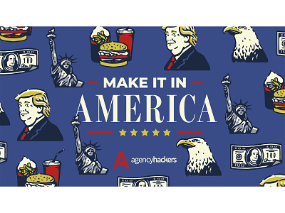 Make it in America design graphic design illustration pattern typography vector