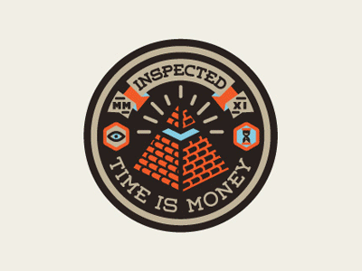 Inspected emblem graphic design illustration logo