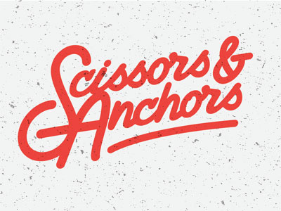Scissors & Anchors custom script custom script lettering typography