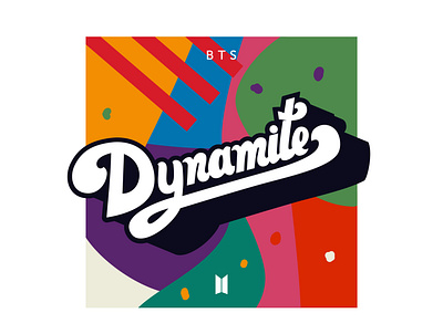 Dynamite color digital hand lettering kpop lettering music