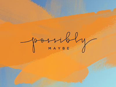 Possibly Maybe bjork calligraphy color digital hand lettering lettering lyrics music song type typogaphy