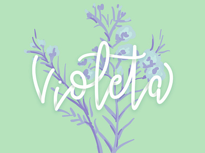 Violeta calligraphy digital hand lettering handlettering izone kpop lettering music