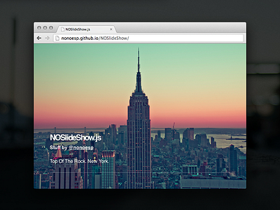 NOSlideShow cover css github html5 javascript new york web