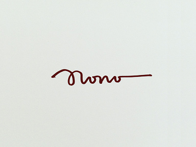 Hand Lettering Logo handscript lettering logo nono personal script