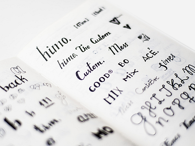 Custom Type custom deliberate lettering moleskine practice script type